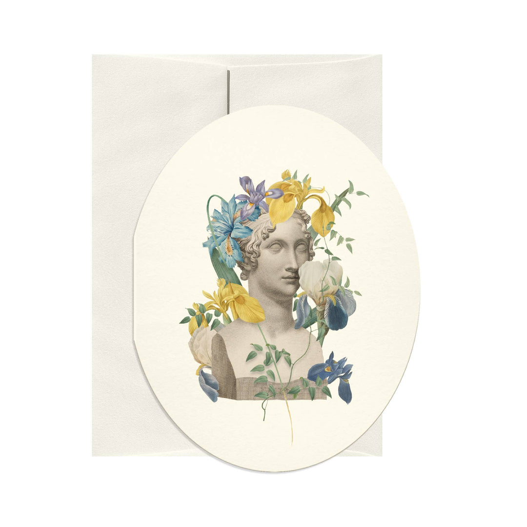 Iris  Oval Greeting Card