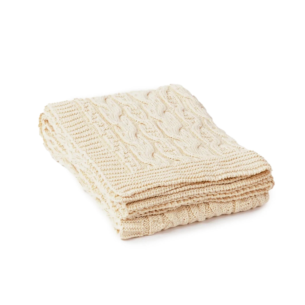 Braided Chunky Cable Throw Blanket