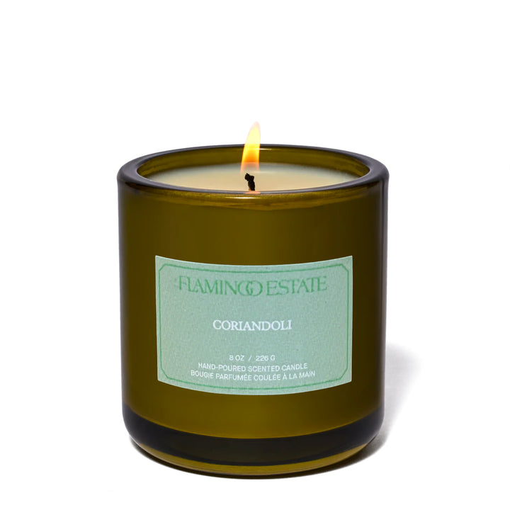 Coriandoli: White Christmas Lilies, Santal, and Musk Flamingo Estate Candle