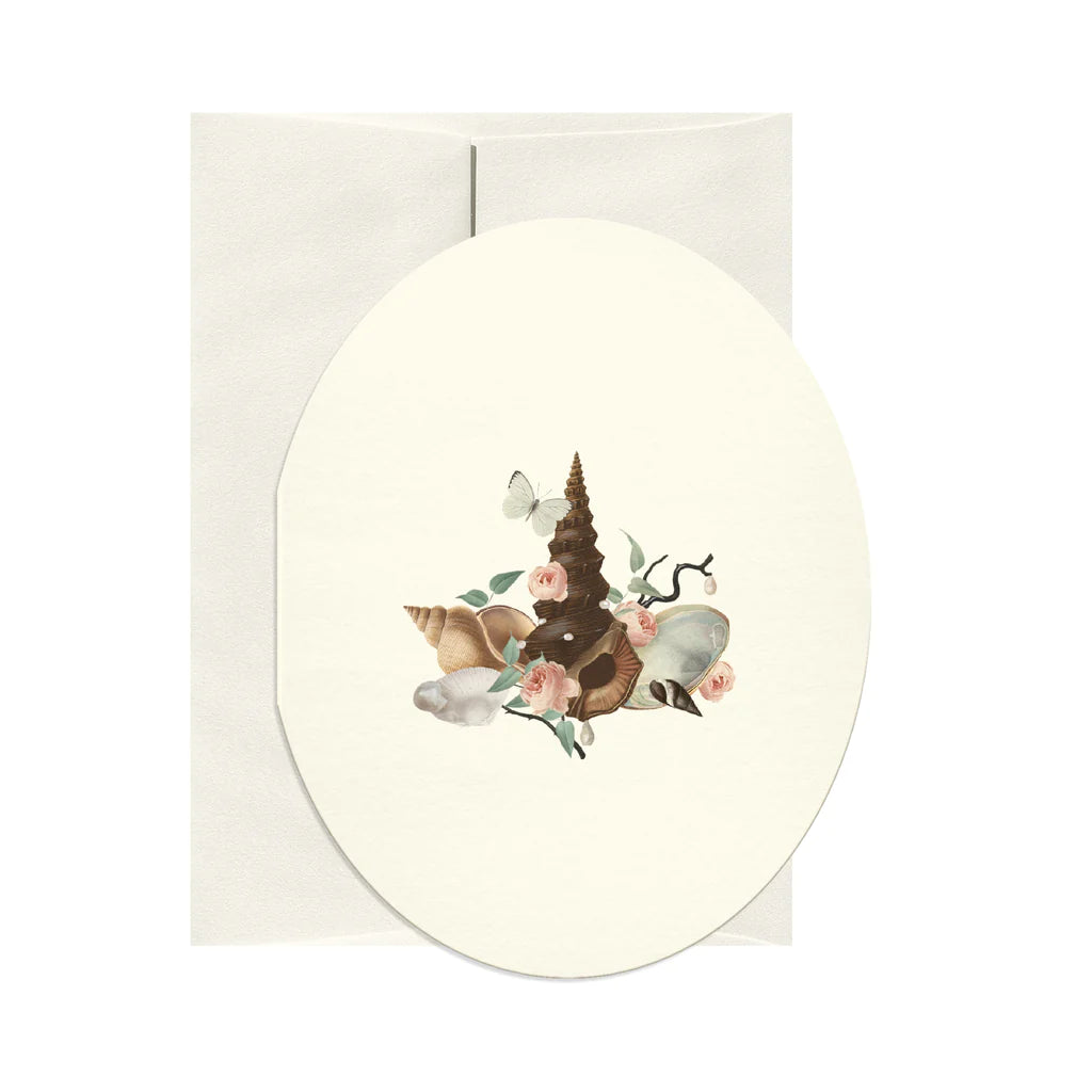 Pearls and Shells 1 Oval Card