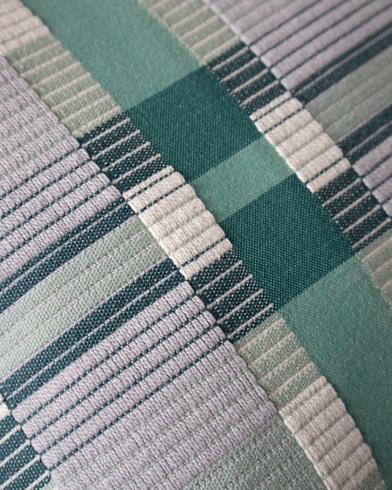 Skipping Block Pillow Cover, Green