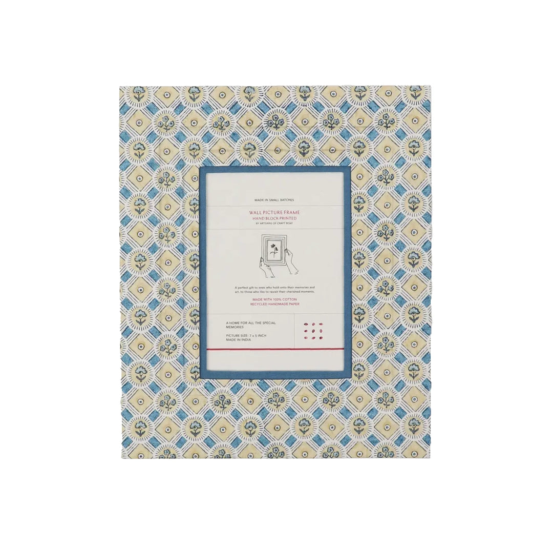 Wall Picture Frame: Blue and Yellow