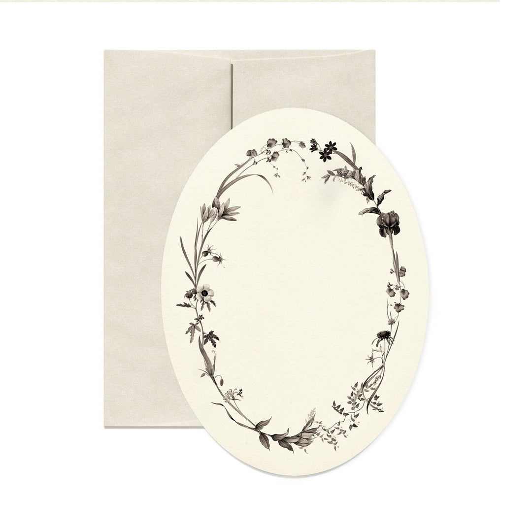Dark Florals Greeting Card