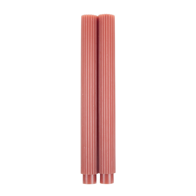The Floral Society - Fancy Fluted Candles Clay 10"