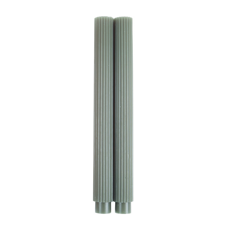 The Floral Society - Fancy Fluted Candles Moss 10"