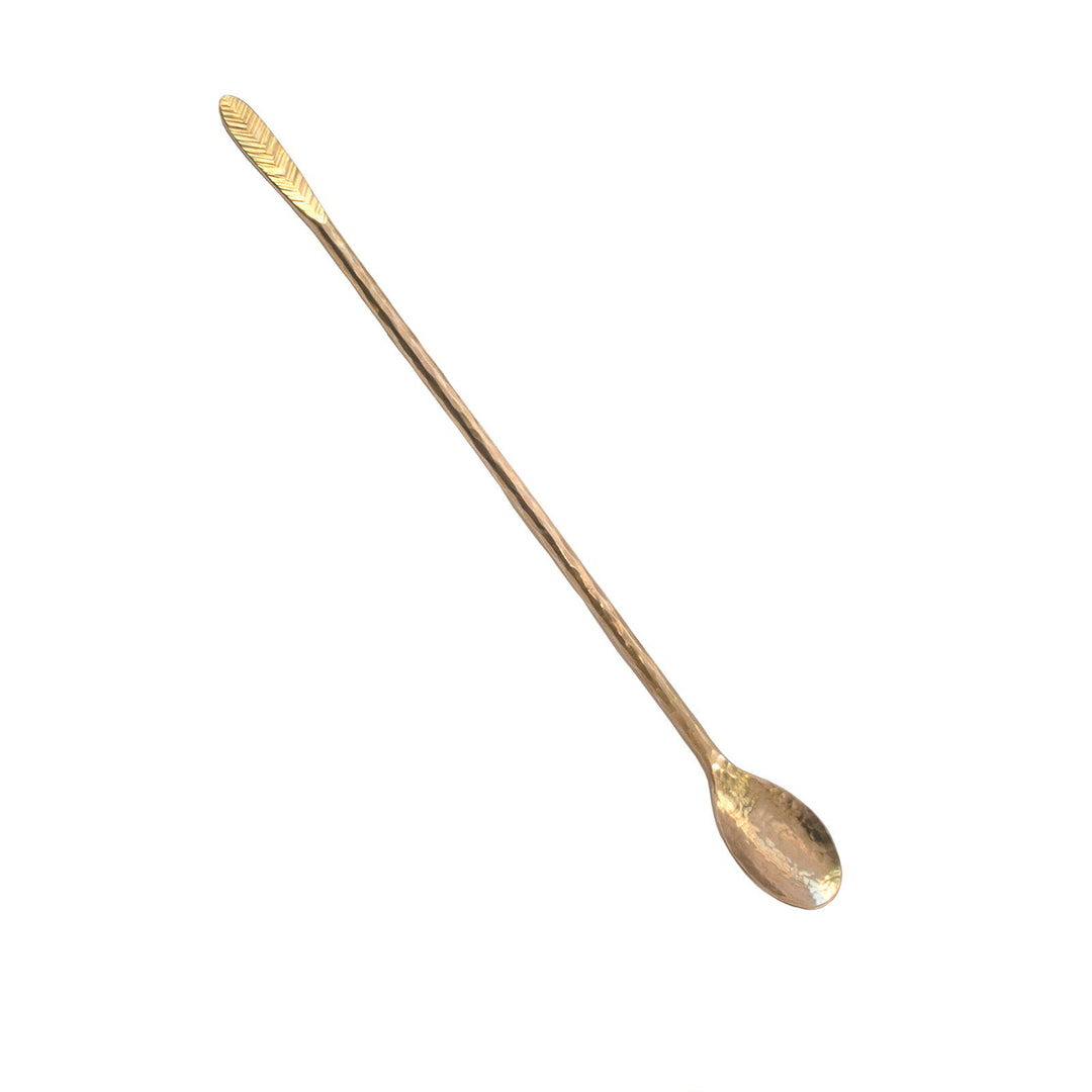 Feather Brass Bar Spoon 6"