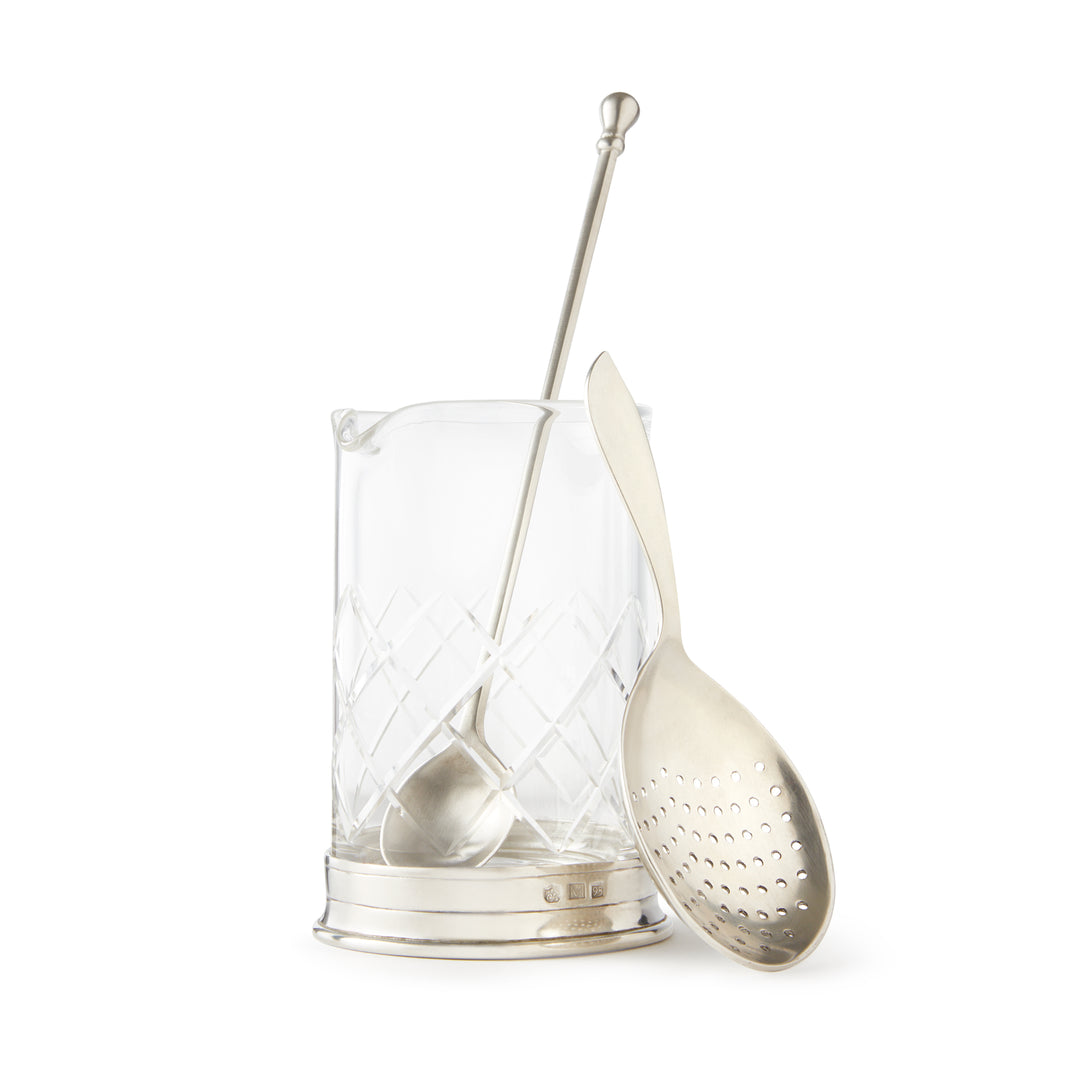 Pewter Cocktail Mixing Glass Set