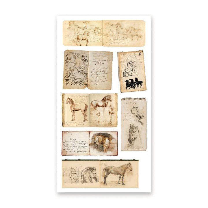 Equine Sketchbooks Sticker Sheet