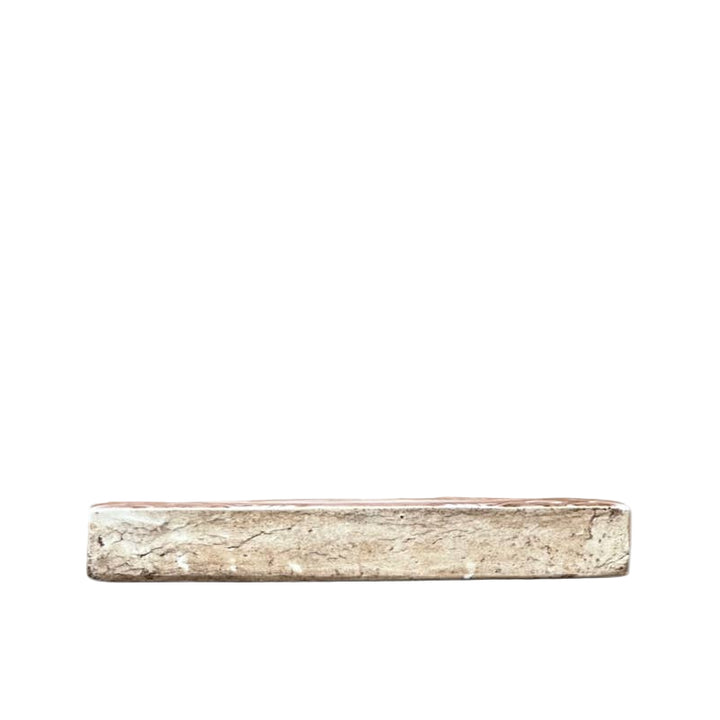 Hand Painted Porcelain Red and White Auspicious Deer Tile