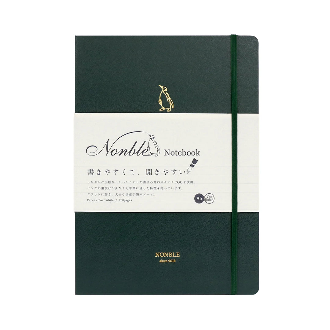 Nonble Notebook, A5 Size in Dark Green