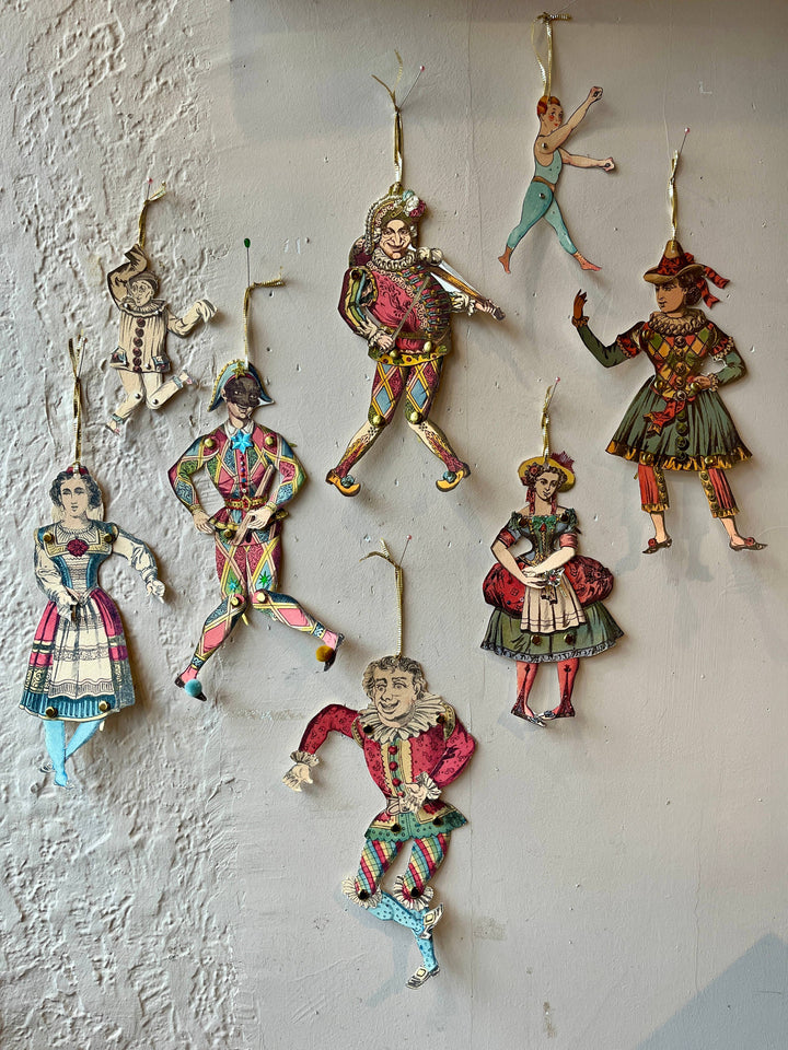 Paper Puppet Cut Out Art Cards: Harlequin