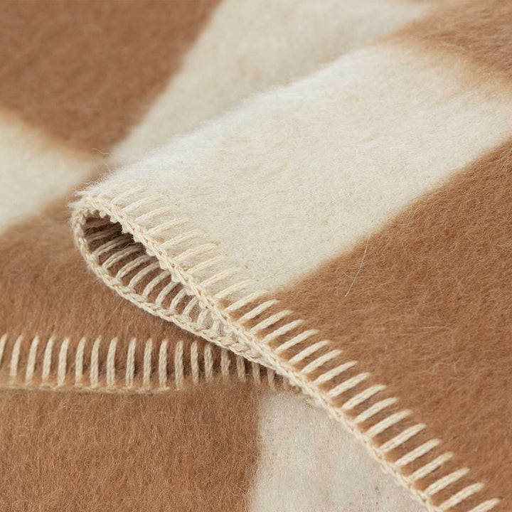 Crosby Heirloom Blanket, Tobacco/Ivory Check