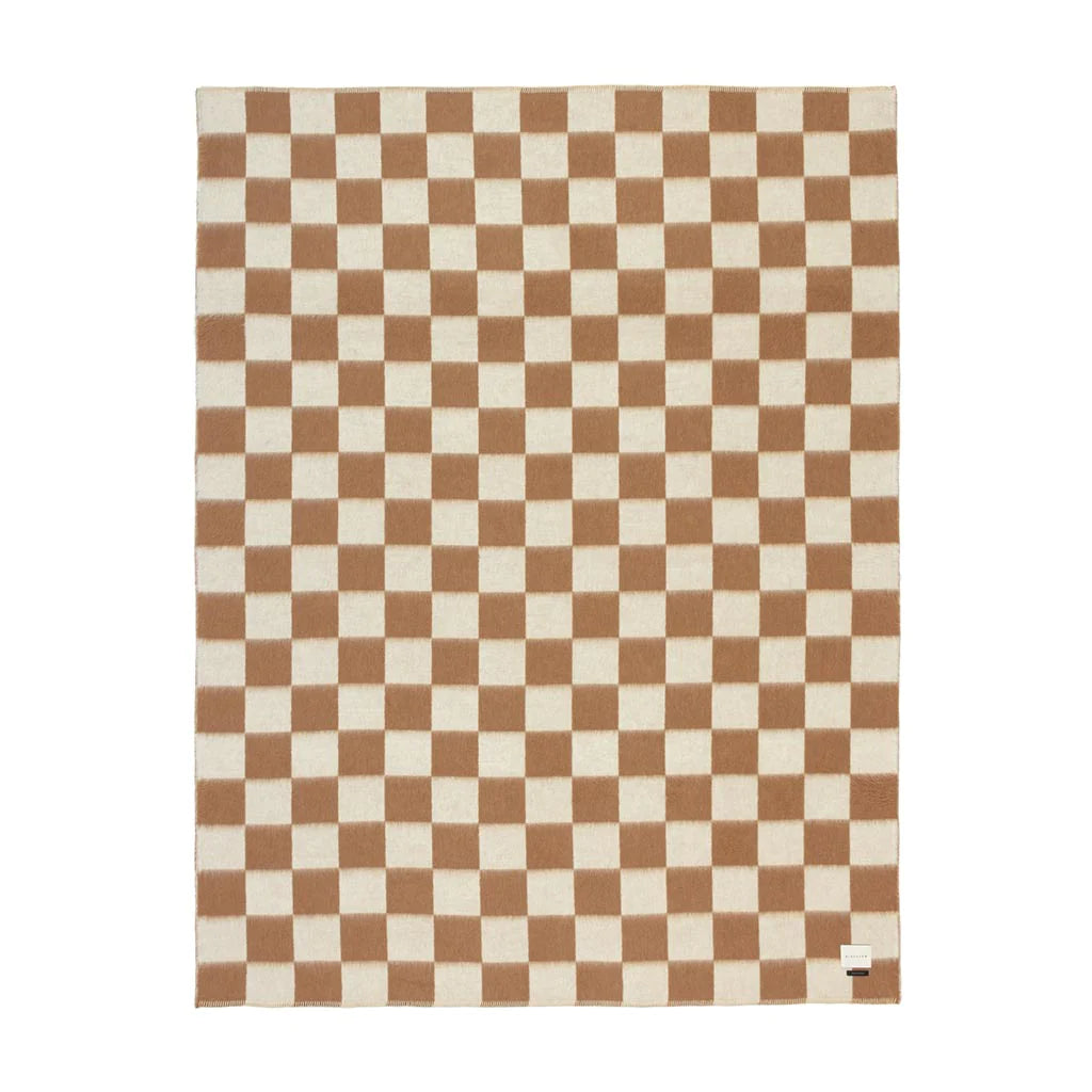Crosby Heirloom Blanket, Tobacco/Ivory Check