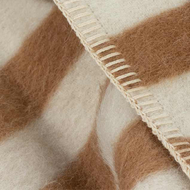 Stills Heirloom Blanket, Tobacco/Ivory Stripe
