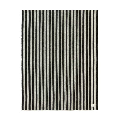 Stills Heirloom Blanket, Black/Ivory Stripe