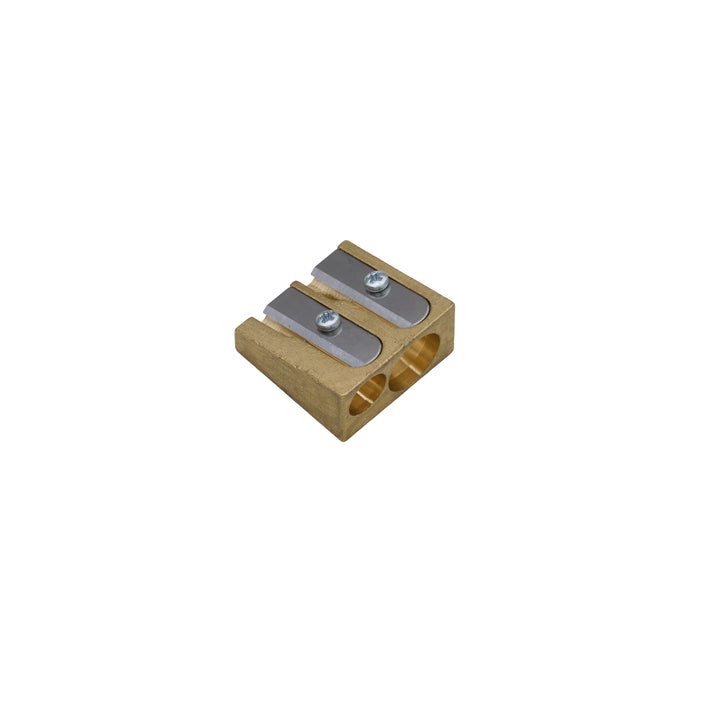 DUX Brass Pencil Sharpener, Double Wedge