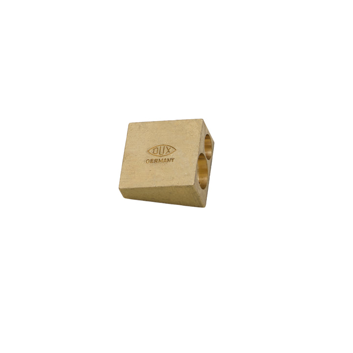 DUX Brass Pencil Sharpener, Double Wedge