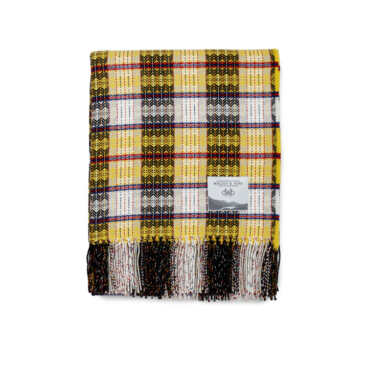 Fine Diamond Weave Throw, Yellow