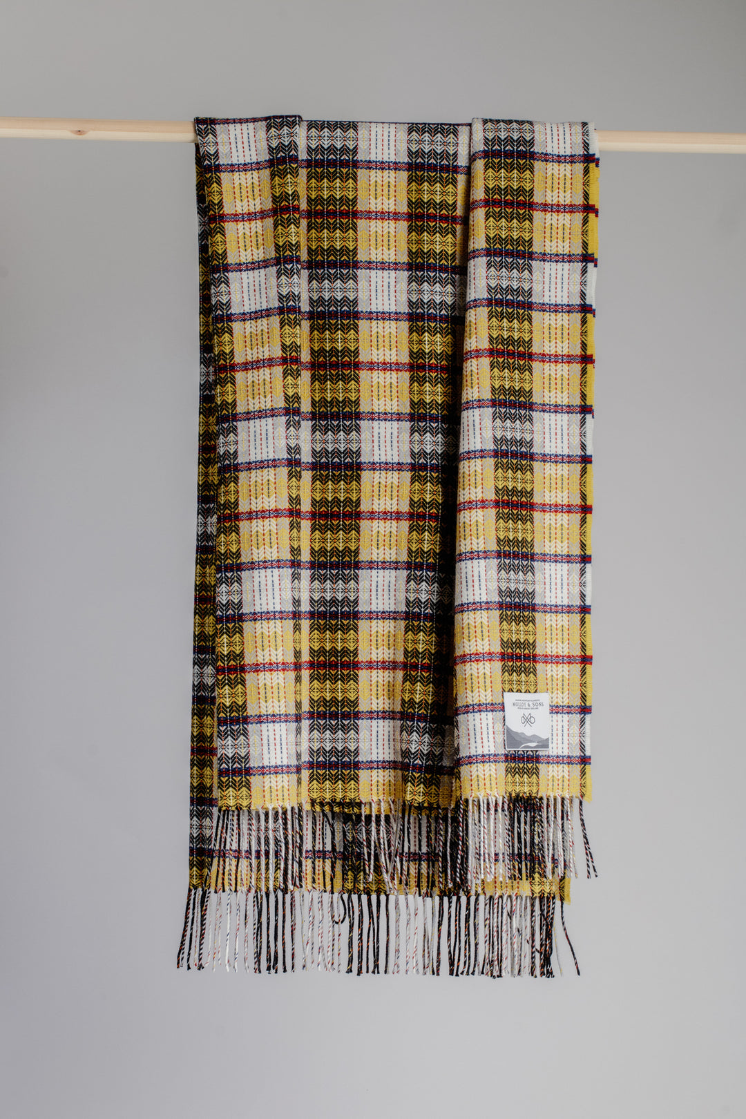 Fine Diamond Weave Throw, Yellow