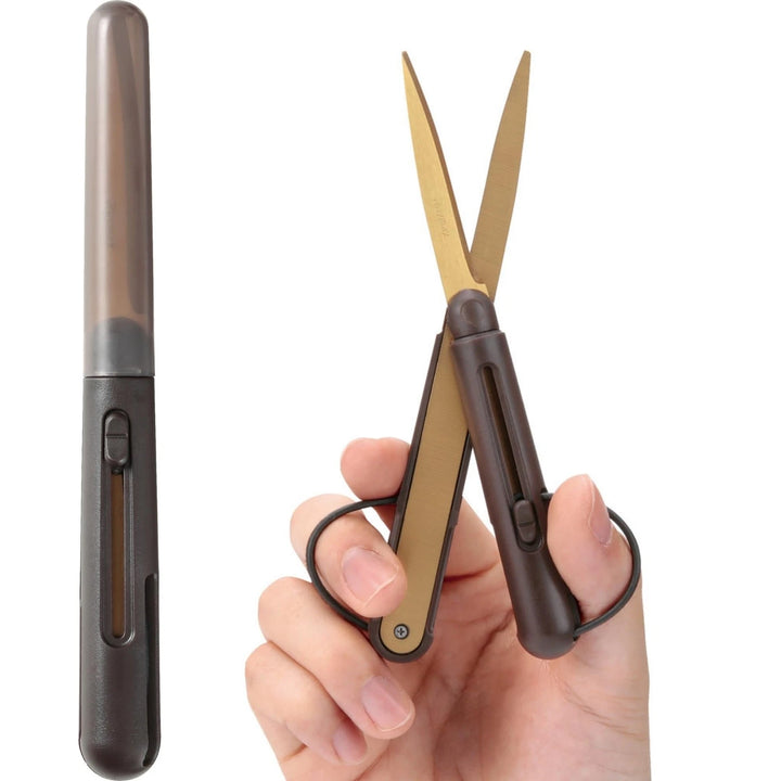 Folding Scissors with Titanium Coating