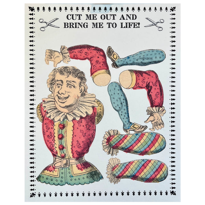 Paper Puppet Cut Out Art Cards: Dancing Man