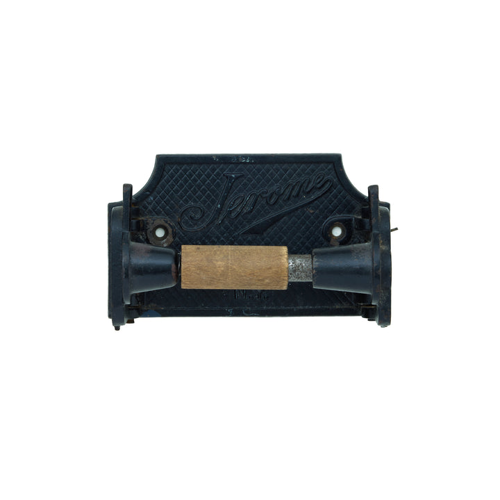 JEROME CO. N.Y. Cast Iron＆Wood Toilet Paper Holder