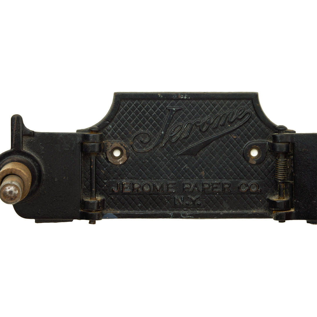 JEROME CO. N.Y. Cast Iron＆Wood Toilet Paper Holder