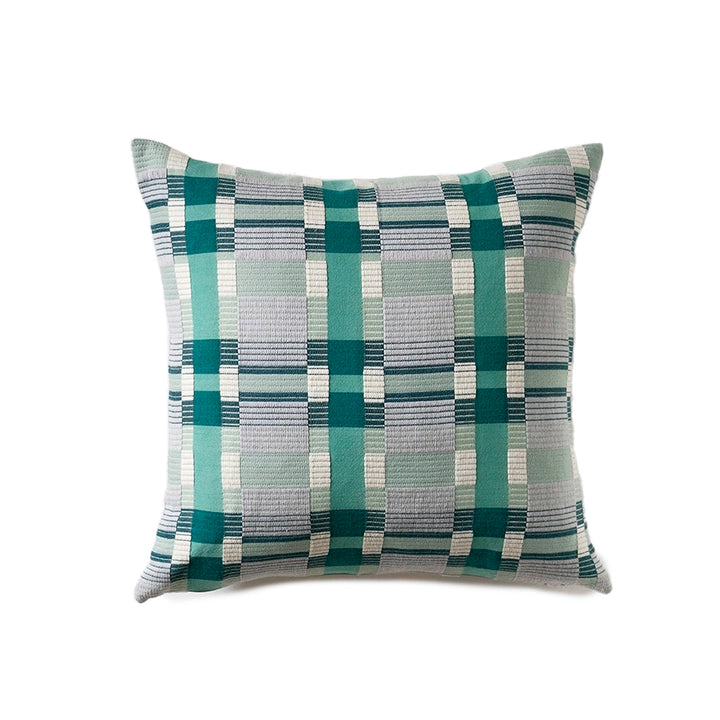 Skipping Block Cushion Cover, Green