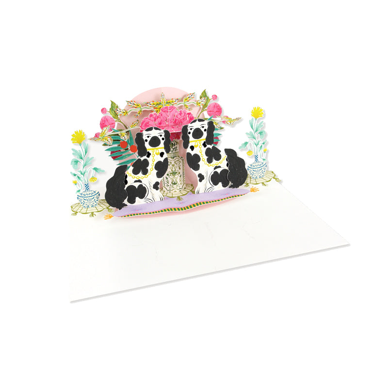 Staffordshire Dogs Pop-up Card