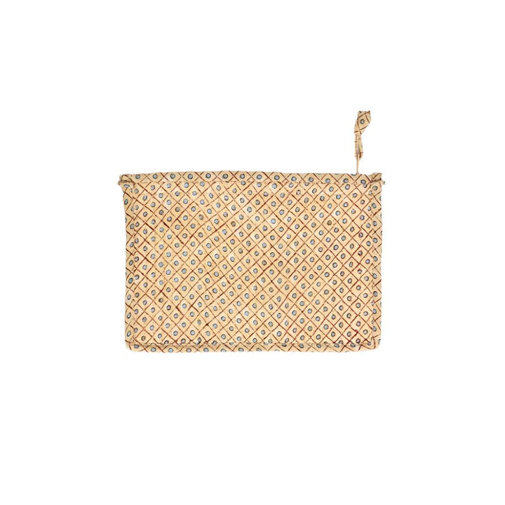 Quilted Pouch: Yellow Dots