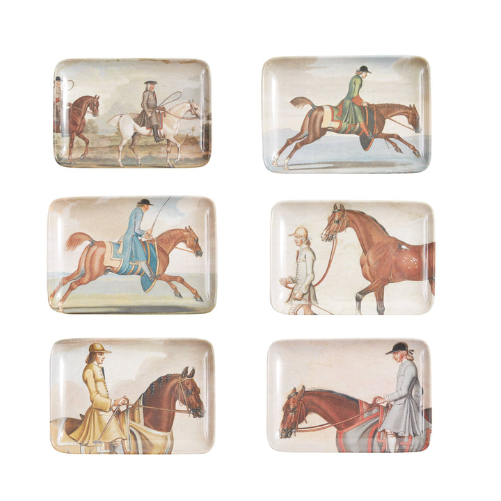 Equine Trays, Set of 6