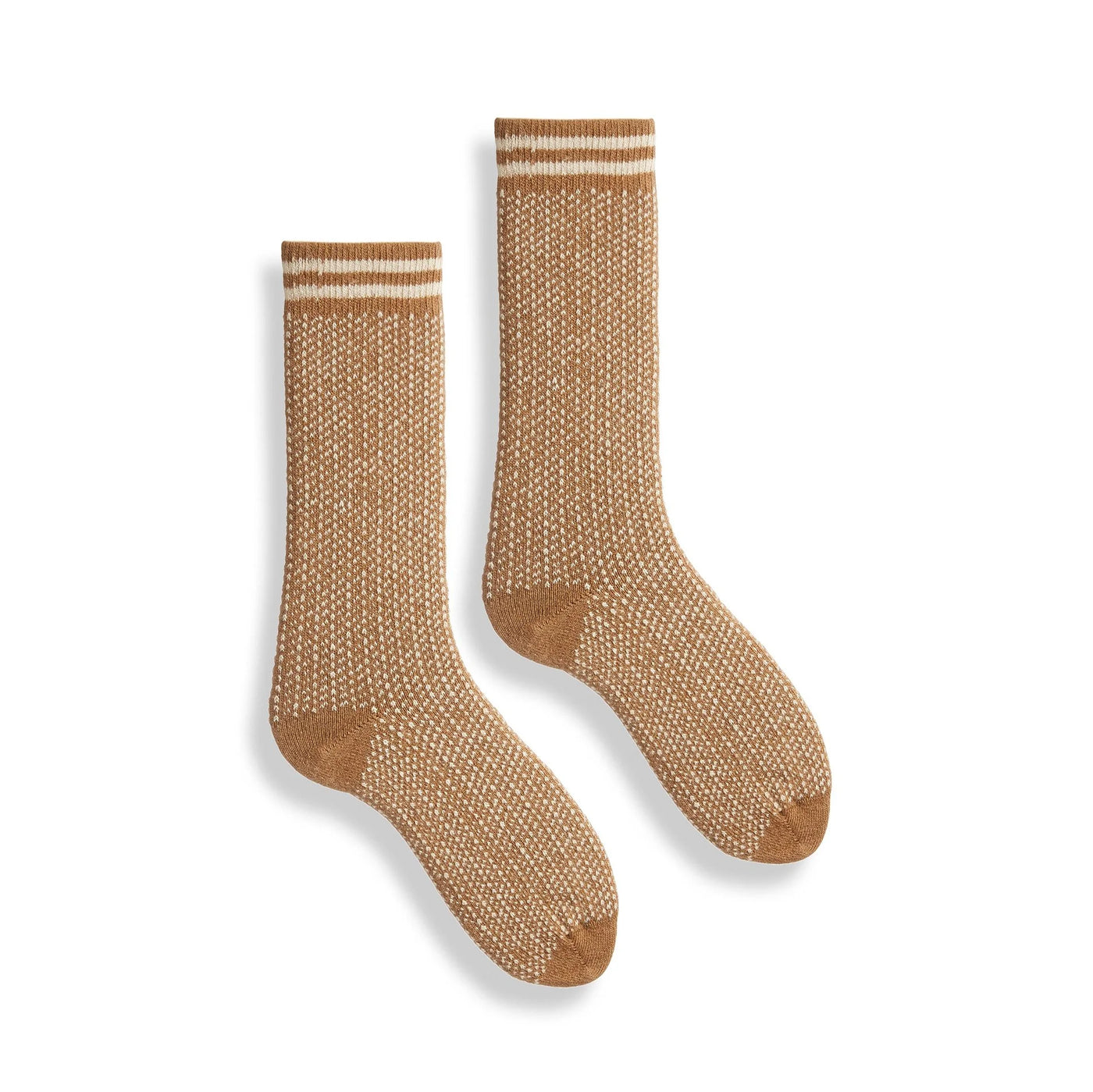Men's Nordic Birdseye Wool Cashmere Socks - Camel