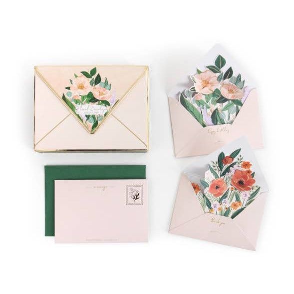 Floral Envelope Cards, Set of 8