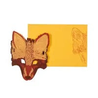 Fox Mask Greetings Card