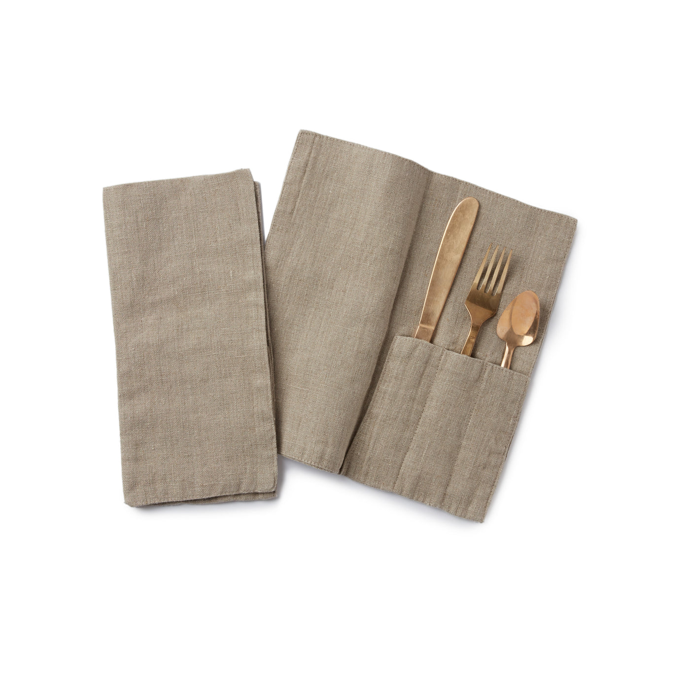 Linen Cutlery Pockets - Set of 2