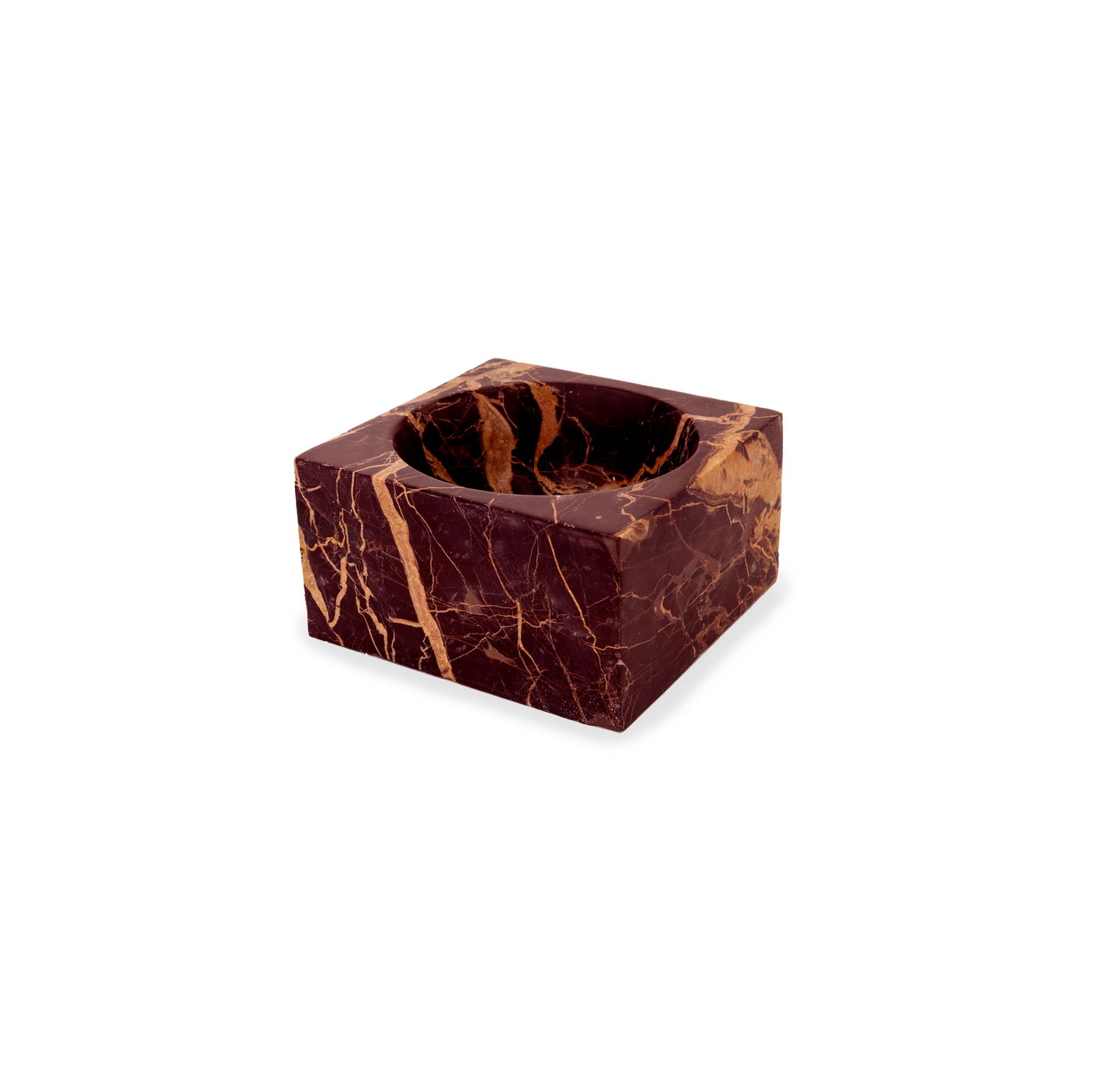 Marble Square Bowl: Small in Vermillion