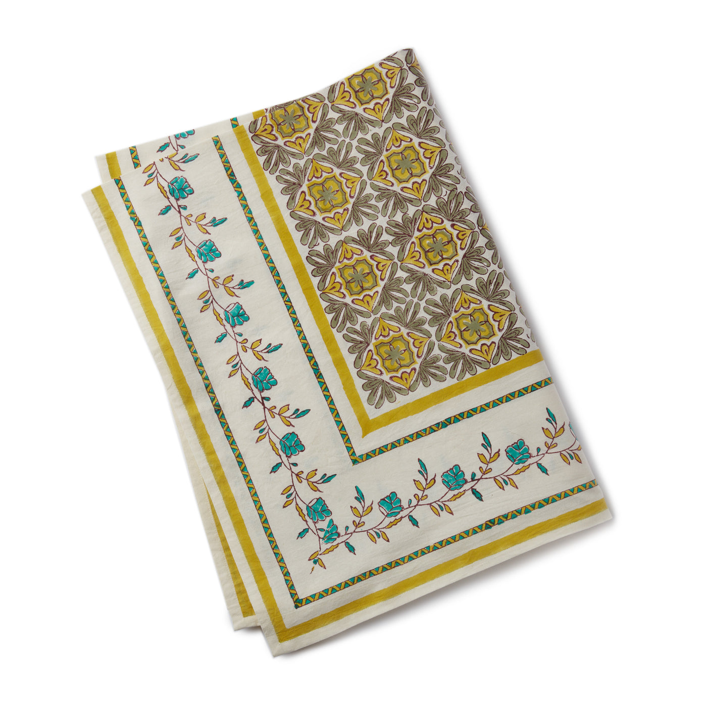 Tablecloth Lotus Yellow-Grey