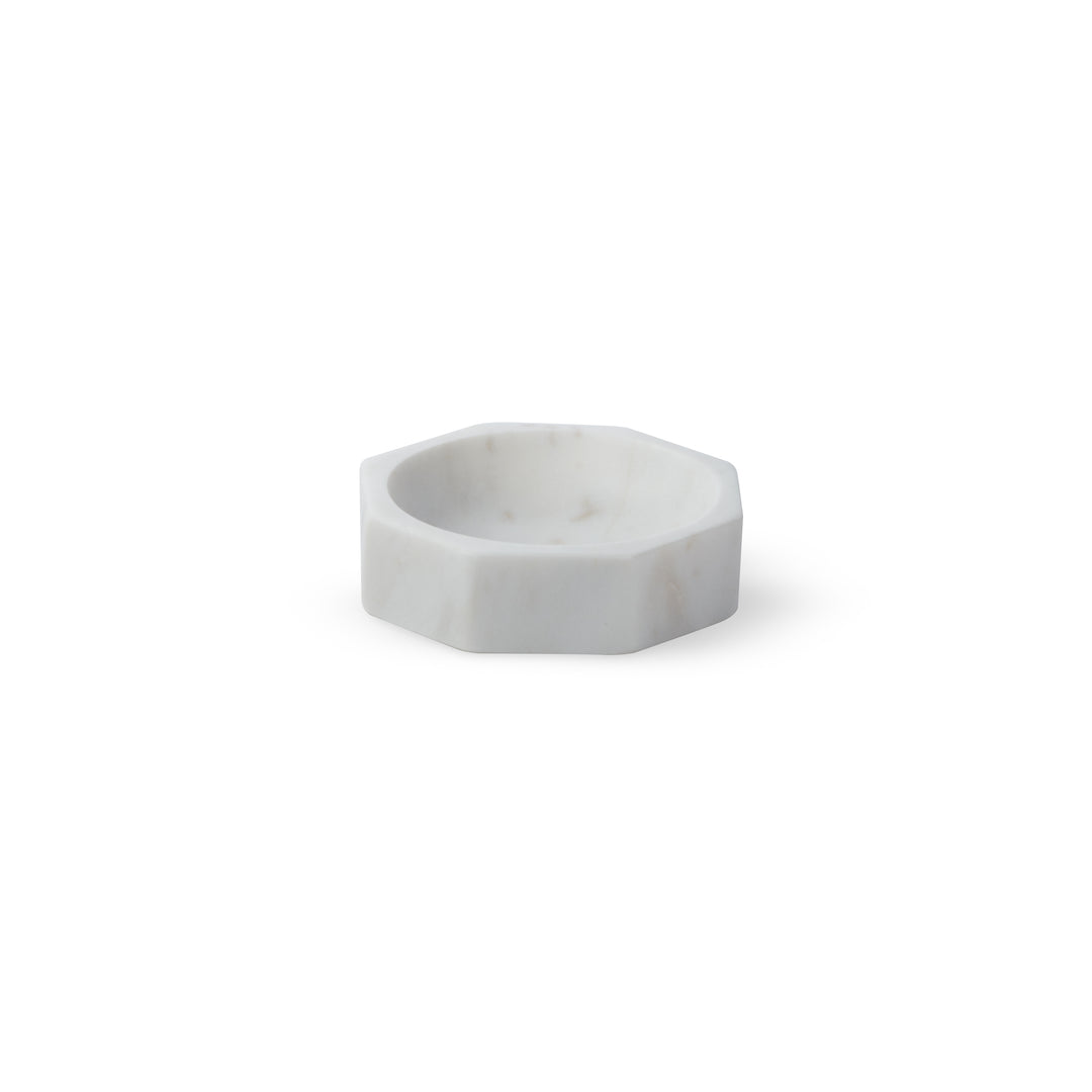 Marble Octangular Bowl: Small in White