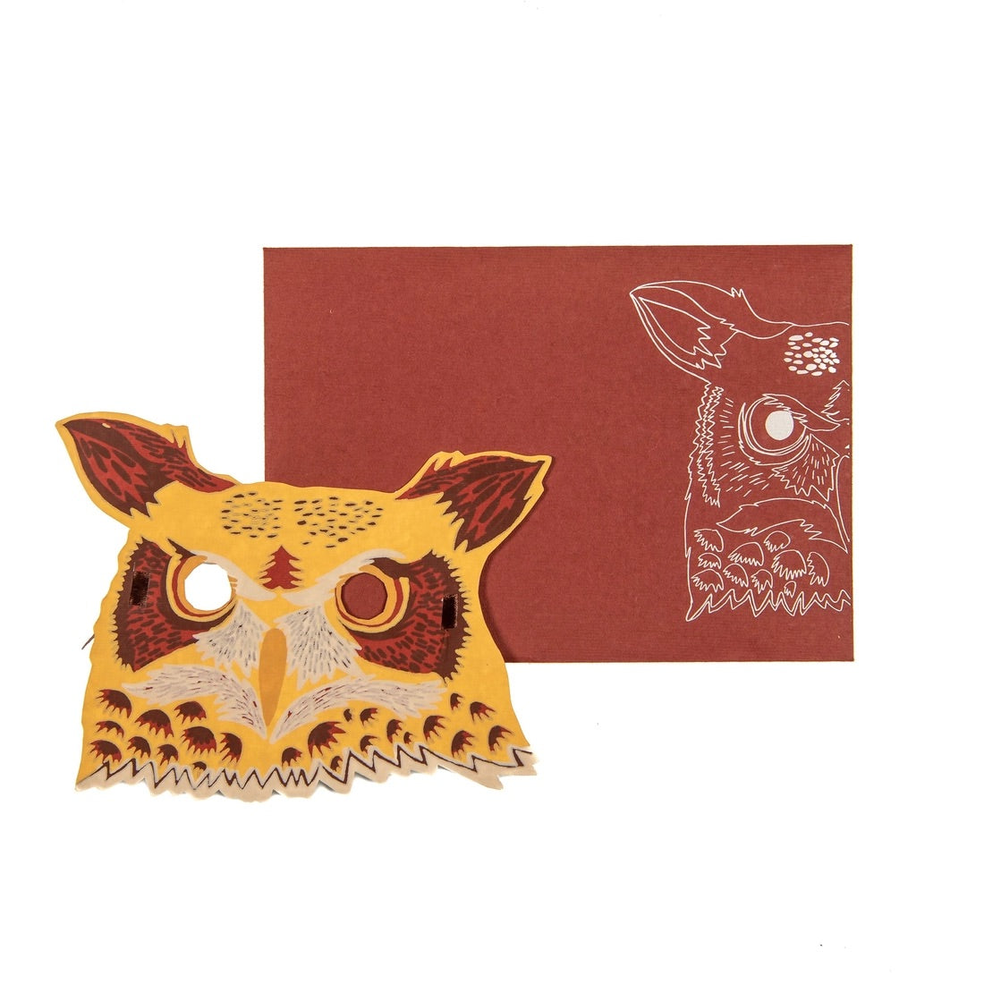 Owl Mask Greetings Card
