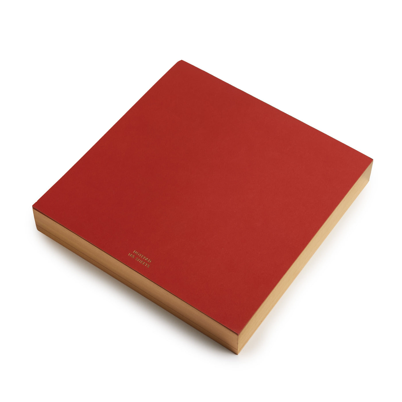 Large Square Pad in Red with Gold Edge