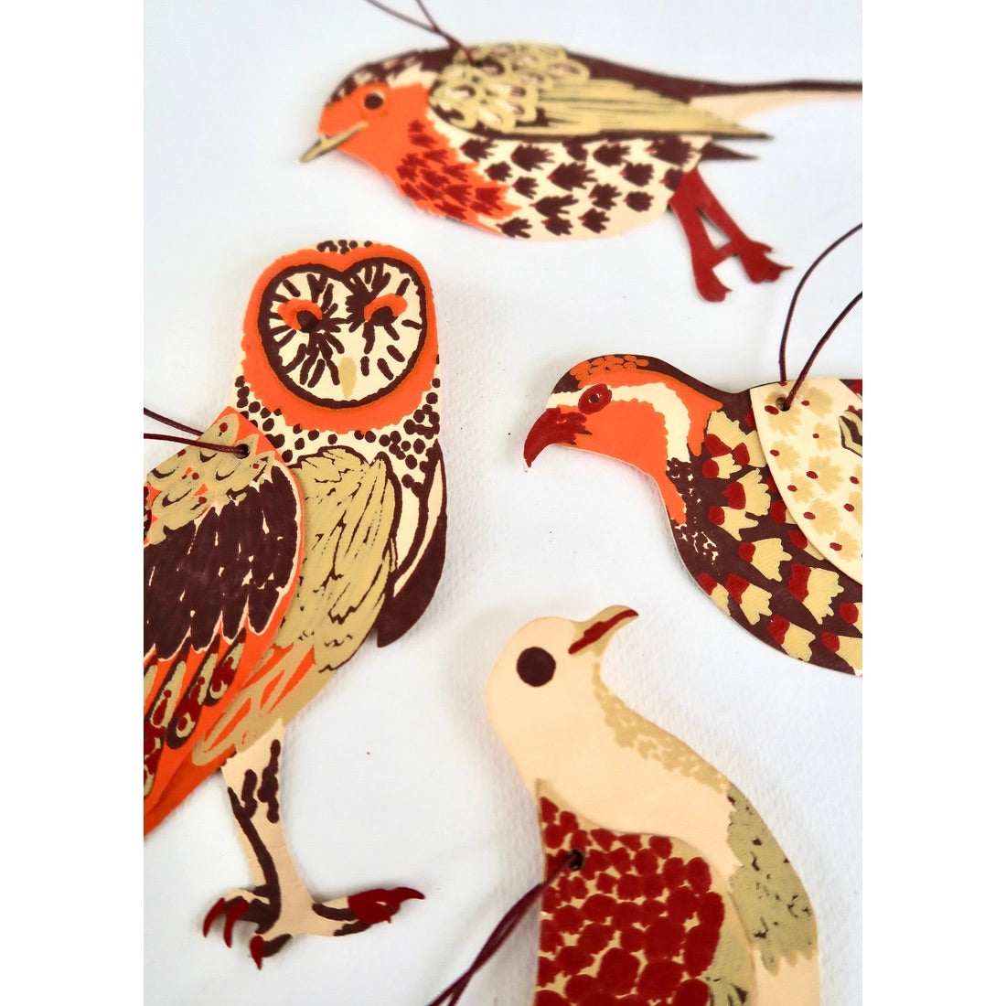 Winter Birds Paper Decorations