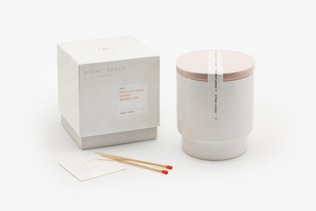 Blush: Fresh Cut Grass and Bamboo Leaf Candle by Night Space